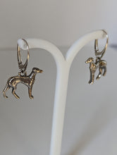 Load image into Gallery viewer, Silver Steed Dropped Greyhound Earrings