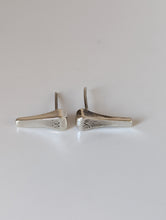 Load image into Gallery viewer, Silver Steed Short Hoof Nail Stud Earrings