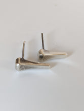 Load image into Gallery viewer, Silver Steed Short Hoof Nail Stud Earrings