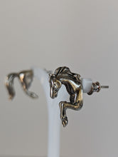 Load image into Gallery viewer, Silver Steed Front and Hind Horse Studs Earrings