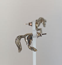 Load image into Gallery viewer, Silver Steed Front and Hind Horse Studs Earrings