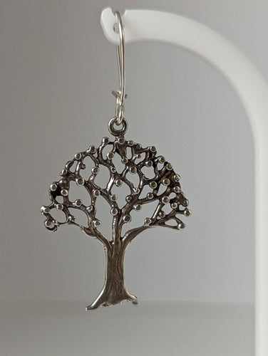 Silver Steed Fruit Tree Dangling Earrings