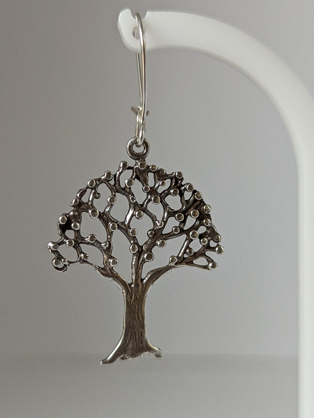Silver Steed Fruit Tree Dangling Earrings