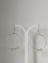 Load image into Gallery viewer, Silver Steed Loop with Buds Dangling Earrings