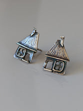 Load image into Gallery viewer, Silver Steed House Stud Earrings