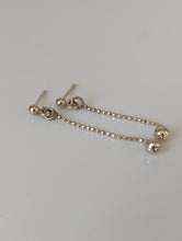 Load image into Gallery viewer, Silver Steed Long Delivate Silver Ball Stud Earrings