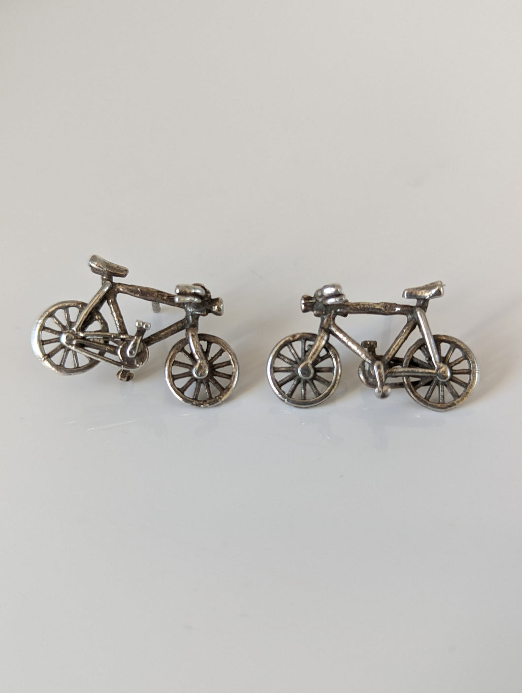 Silver Steed Bicycles Stud Earrings