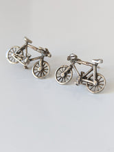 Load image into Gallery viewer, Silver Steed Bicycles Stud Earrings