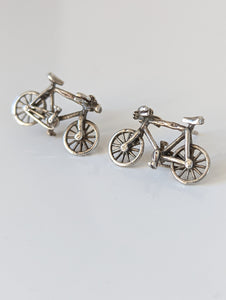 Silver Steed Bicycles Stud Earrings