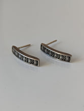 Load image into Gallery viewer, Silver Steed Greek Motive Stud Earrings