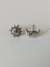 Load image into Gallery viewer, Silver Steed Day &amp; Night Stud Earrings