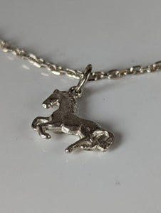 Silver Steed Horse on a Chain Delicate Bracelet