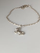 Load image into Gallery viewer, Silver Steed Horse on a Chain Delicate Bracelet