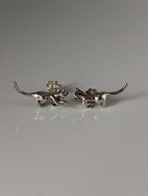 Load image into Gallery viewer, Silver Steed Playful Cat Stud Earrings