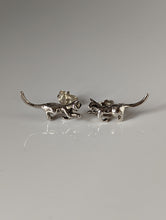 Load image into Gallery viewer, Silver Steed Playful Cat Stud Earrings