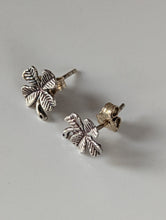 Load image into Gallery viewer, Silver Steed Clover Stud Earrings
