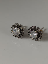 Load image into Gallery viewer, Silver Steed Crystal Sunflower Stud Earrings