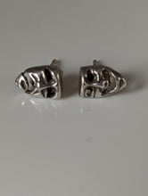 Load image into Gallery viewer, Silver Steed Comedy Tragedy Masks Stud Earrings