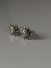 Load image into Gallery viewer, Silver Steed Happy Sun Stud Earrings