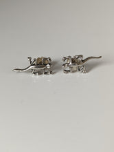 Load image into Gallery viewer, Silver Steed Lizard Stud Earrings