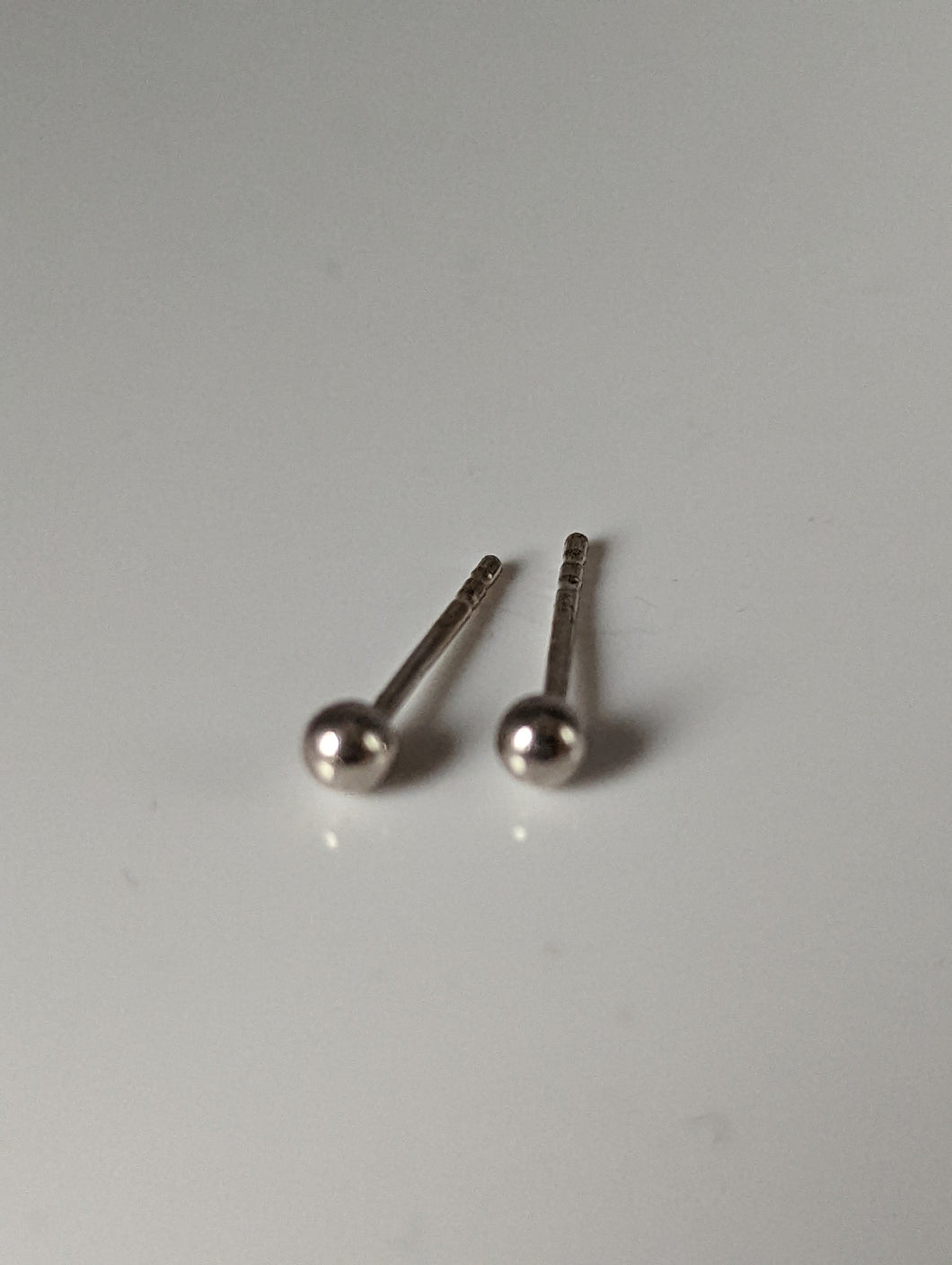 Silver Steed Extra Small Ball Stud Earrings
