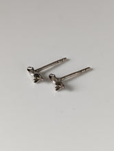 Load image into Gallery viewer, Silver Steed Mouse Stud Earrings