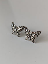 Load image into Gallery viewer, Silver Steed Butterfly Stud Earrings
