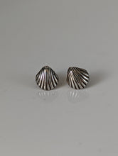 Load image into Gallery viewer, Silver Steed Shell Stud Earrings