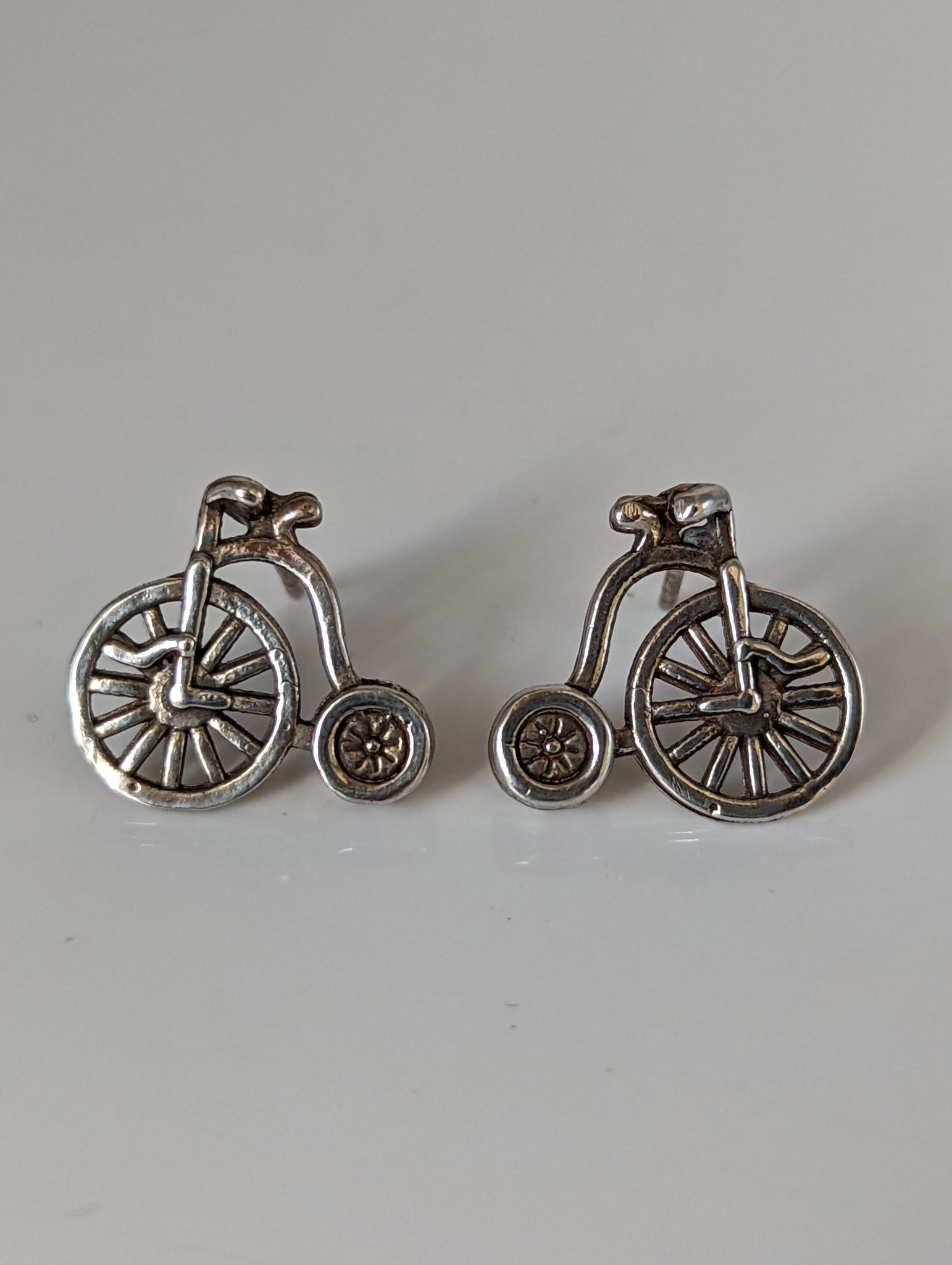 Sterling silver clearance bicycle earrings