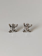 Load image into Gallery viewer, Silver Steed Leap Frog Stud Earrings