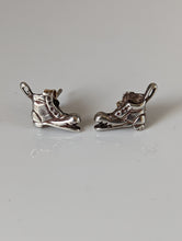 Load image into Gallery viewer, Silver Steed Broken Boot Stud Earrings