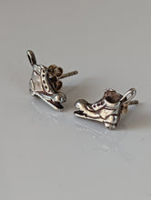 Load image into Gallery viewer, Silver Steed Broken Boot Stud Earrings