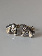 Load image into Gallery viewer, Silver Steed Horse Head Stud Earrings