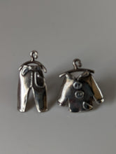 Load image into Gallery viewer, Silver Steed Pajama Stud Earrings
