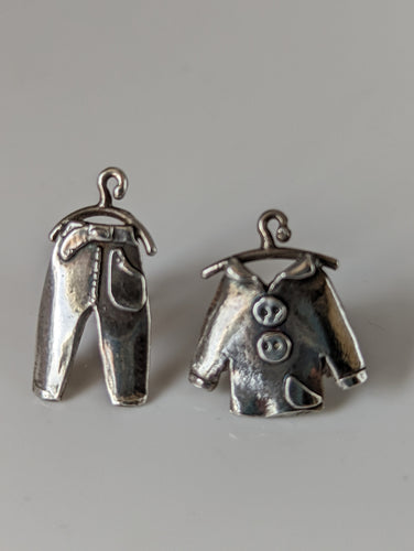 Silver Steed Pajama Stud Earrings