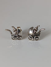 Load image into Gallery viewer, Silver Steed Pram Stud Earrings