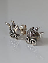 Load image into Gallery viewer, Silver Steed Pram Stud Earrings