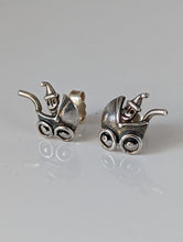 Load image into Gallery viewer, Silver Steed Pram Stud Earrings