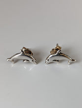 Load image into Gallery viewer, Silver Steed Dolphin Stud Earrings