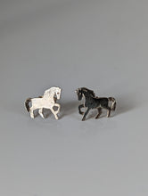 Load image into Gallery viewer, Silver Steed Running Horse Stud Earrings