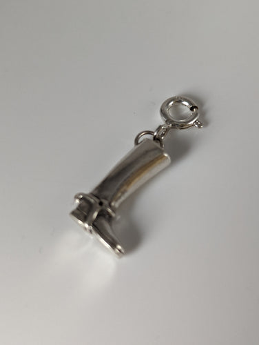 Silver Steed Riding Boot Silver Charm