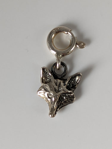 Silver Steed Fox Head Silver Charm