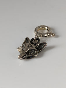 Silver Steed Fox Head Silver Charm