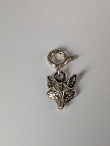 Silver Steed Fox Head Silver Charm