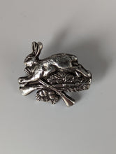 Load image into Gallery viewer, Silver Steed Rabbit Hunting Silver Pin
