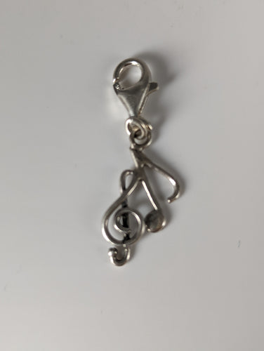 Silver Steed Clef & Note Silver Charm