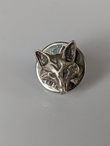 Silver Steed Fox Head Silver Pin