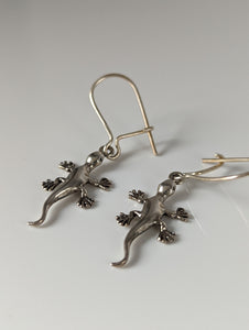Silver Steed Gecko Silver Dropped Earrings