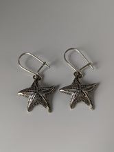 Load image into Gallery viewer, Silver Steed Sea Star Dropped Earrings