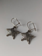 Load image into Gallery viewer, Silver Steed Sea Star Dropped Earrings